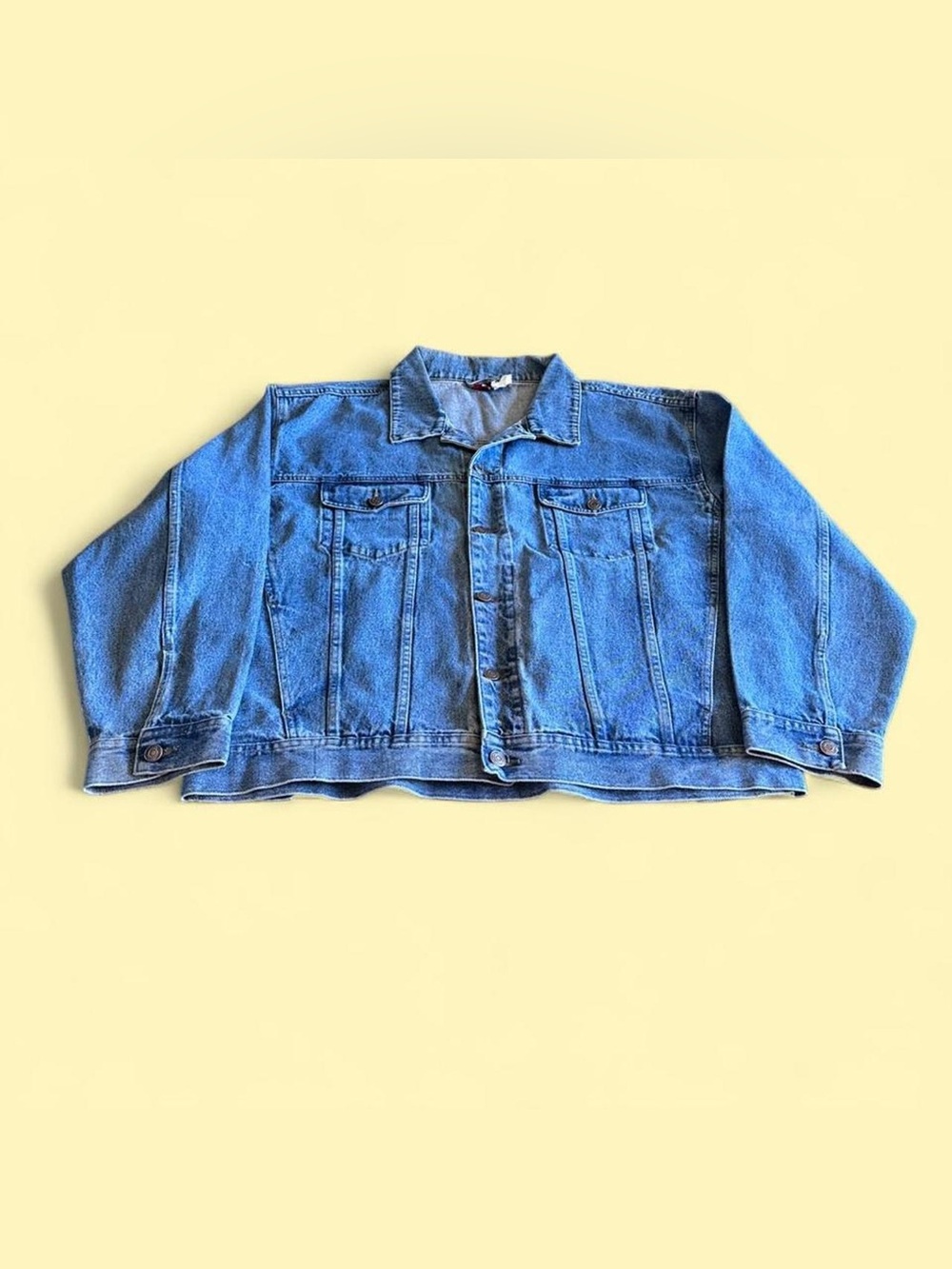 Vintage Marlboro Star Denim Jacket Blue Faded Trucker Men’s L